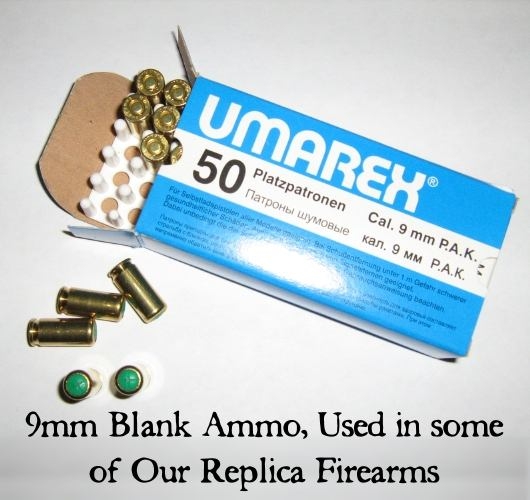 9mm Umarex Blank Ammunition, for blank-firing guns